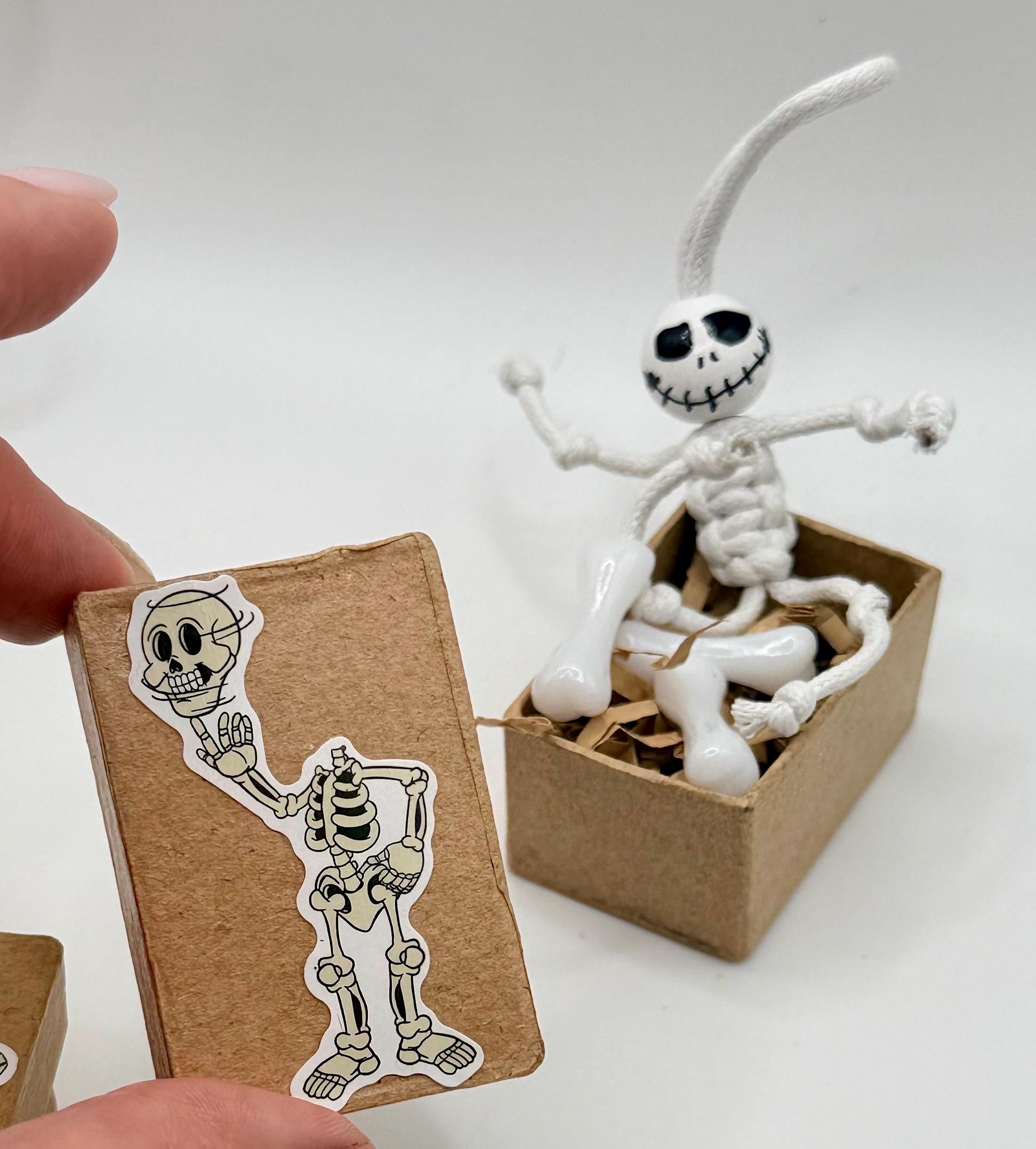 Miniature keepsake gift box- fun and sporty skeleton theme