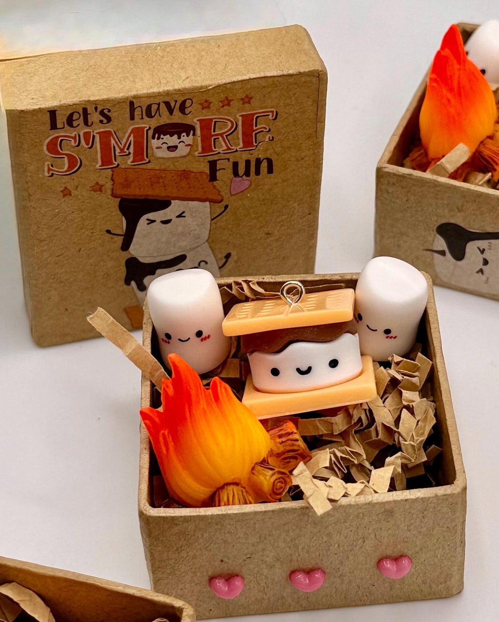 Miniature Graham Cracker and Chocolate Marshmallow decorative gift/collector box -S’mores theme