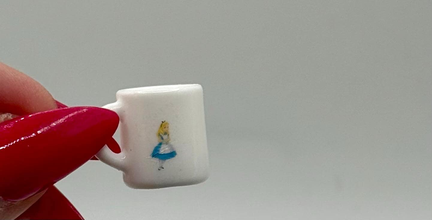Miniature Alice in Wonderland Coffee cups