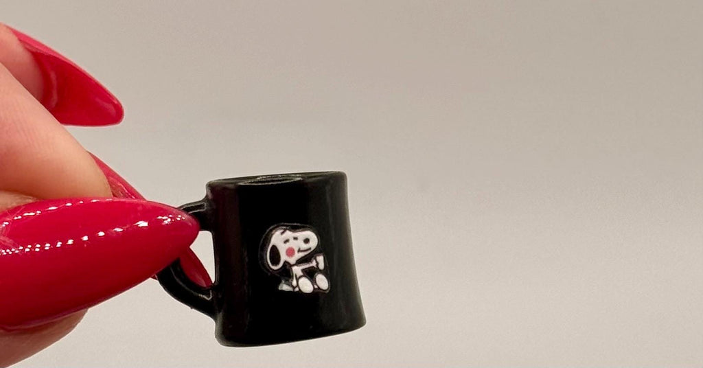 Miniature Snoopy mugs- dollhouse scale