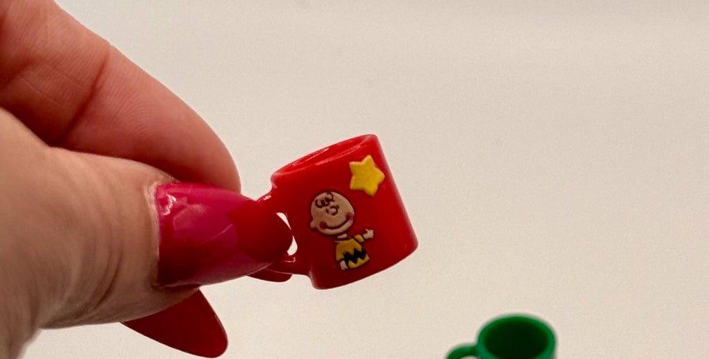Miniature Snoopy mugs- dollhouse scale