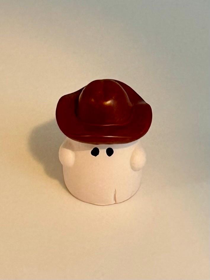 Miniature Ghost Figurines: Halloween Decor, Cowboy, Heart, Pumpkin Pail