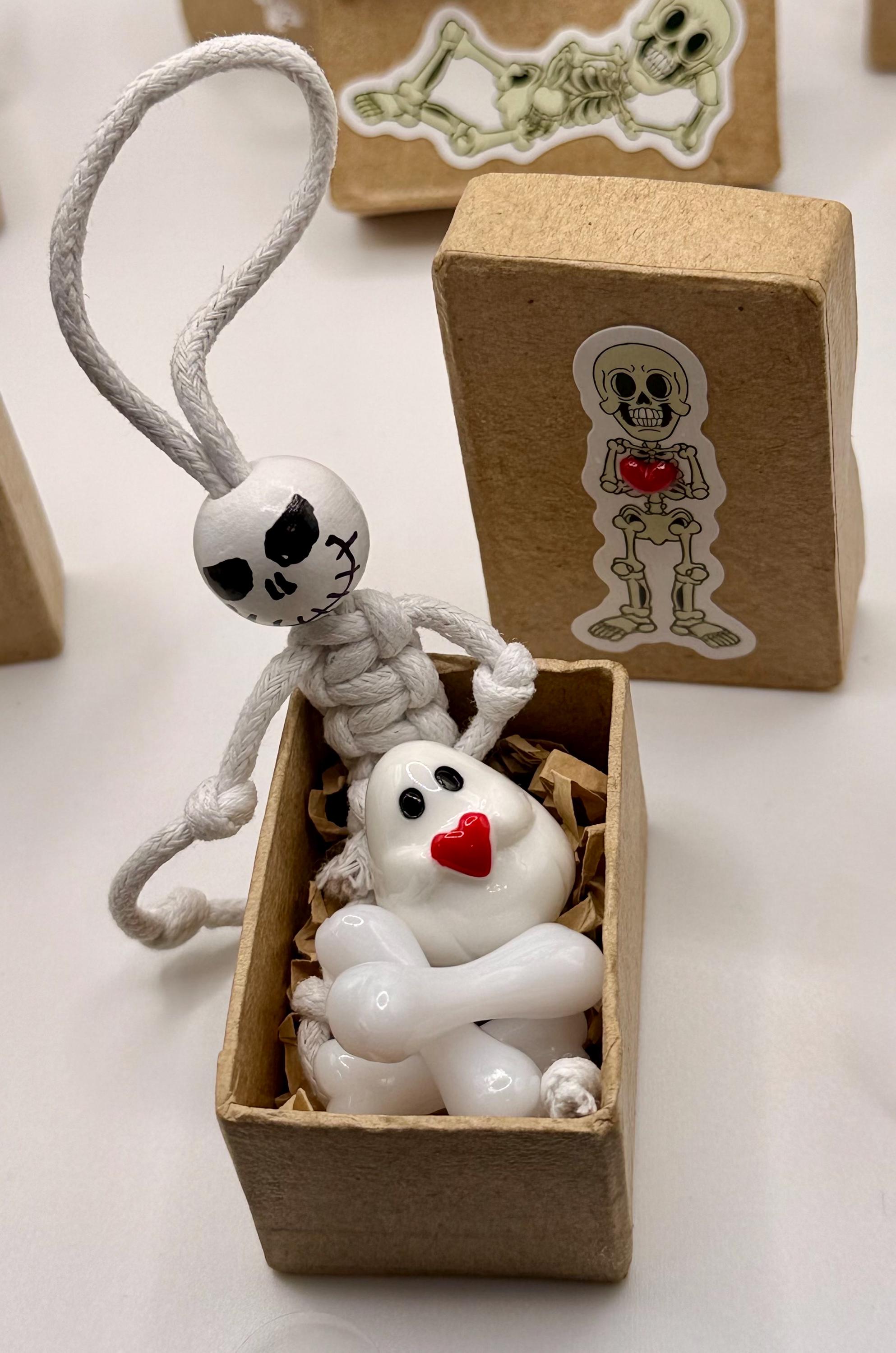 Miniature keepsake gift box-skeleton theme