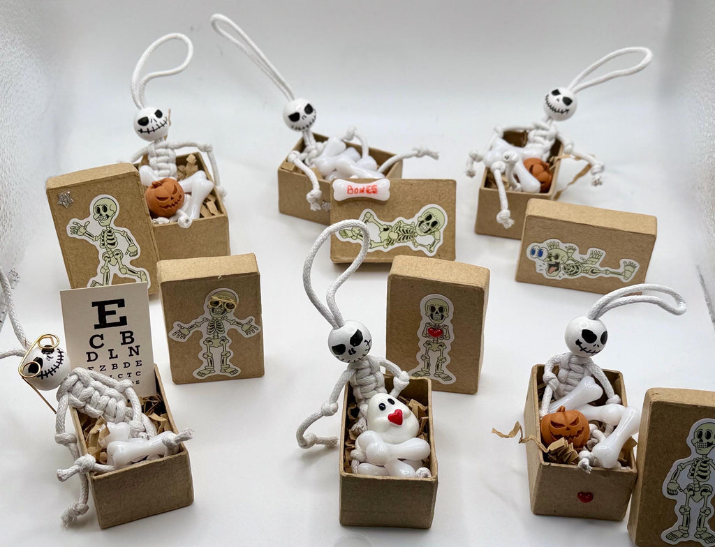 Miniature keepsake gift box-skeleton theme