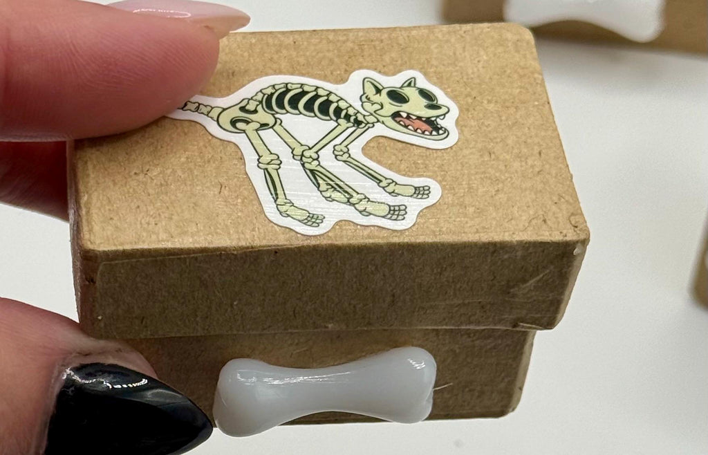 Miniature keepsake gift box- Cat,Dog, skeleton theme