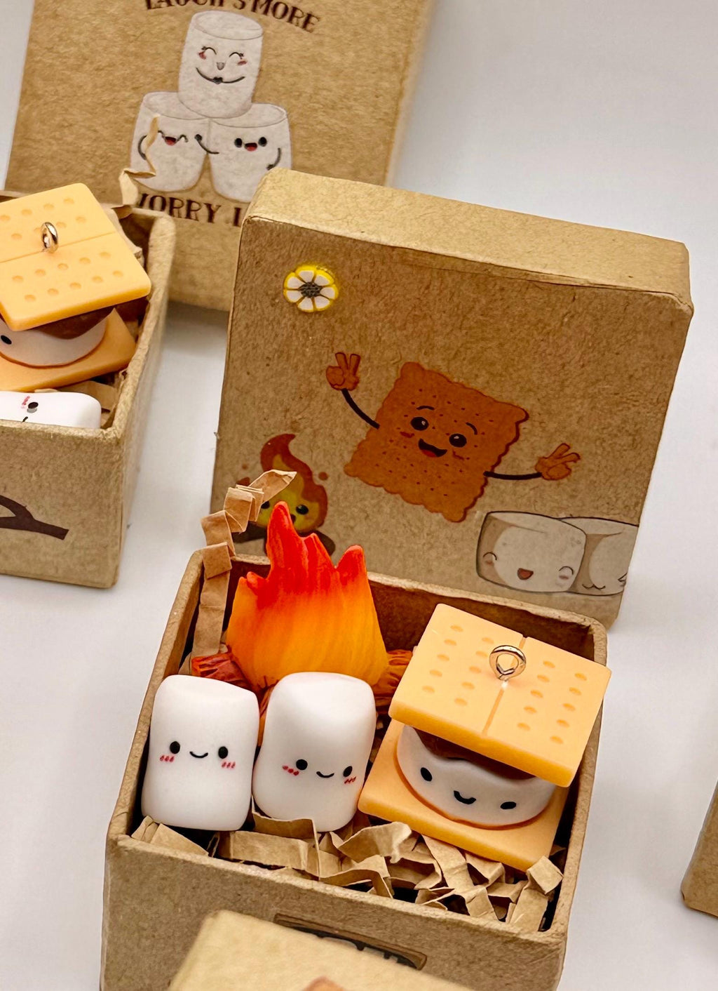 Miniature Graham Cracker and Chocolate Marshmallow decorative gift/collector box -S’mores theme