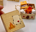 Miniature Graham Cracker and Chocolate Marshmallow decorative gift/collector box -S’mores theme