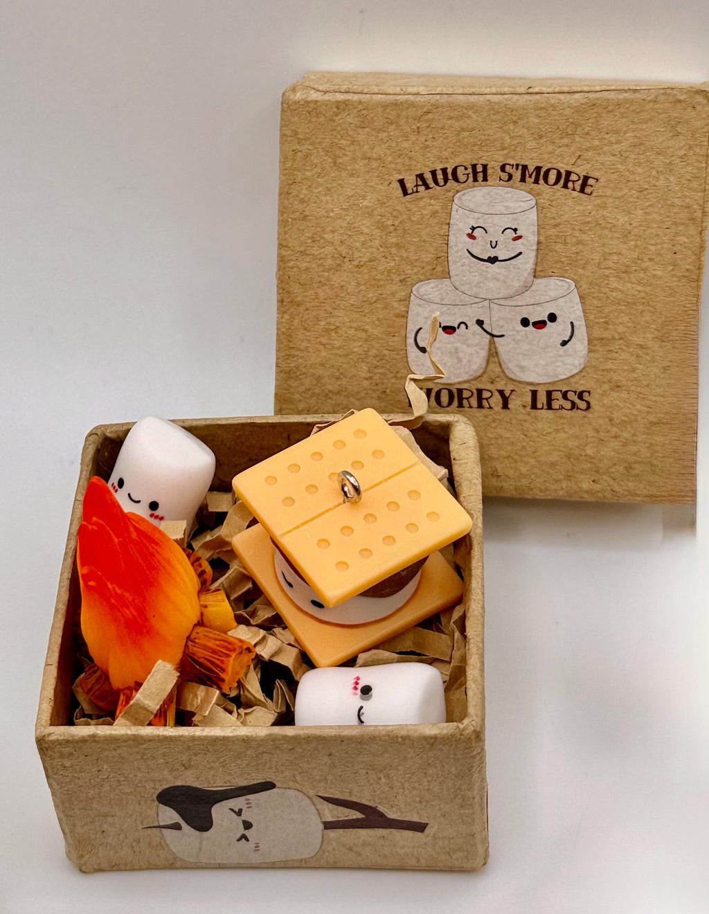 Miniature Graham Cracker and Chocolate Marshmallow decorative gift/collector box -S’mores theme