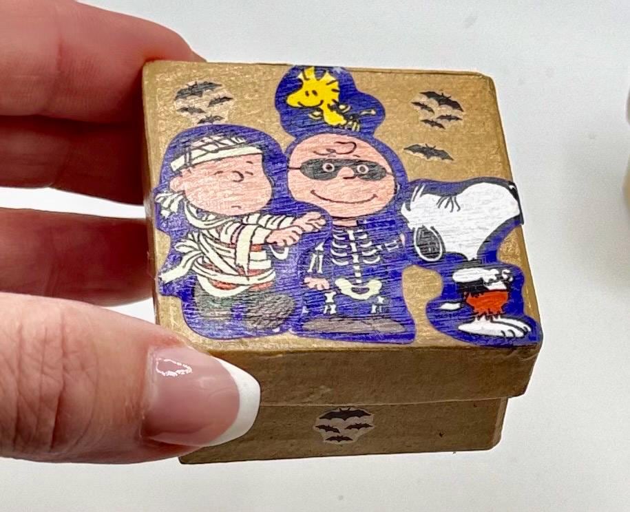 Miniature Snoopy Fall and Halloween keepsake gift box