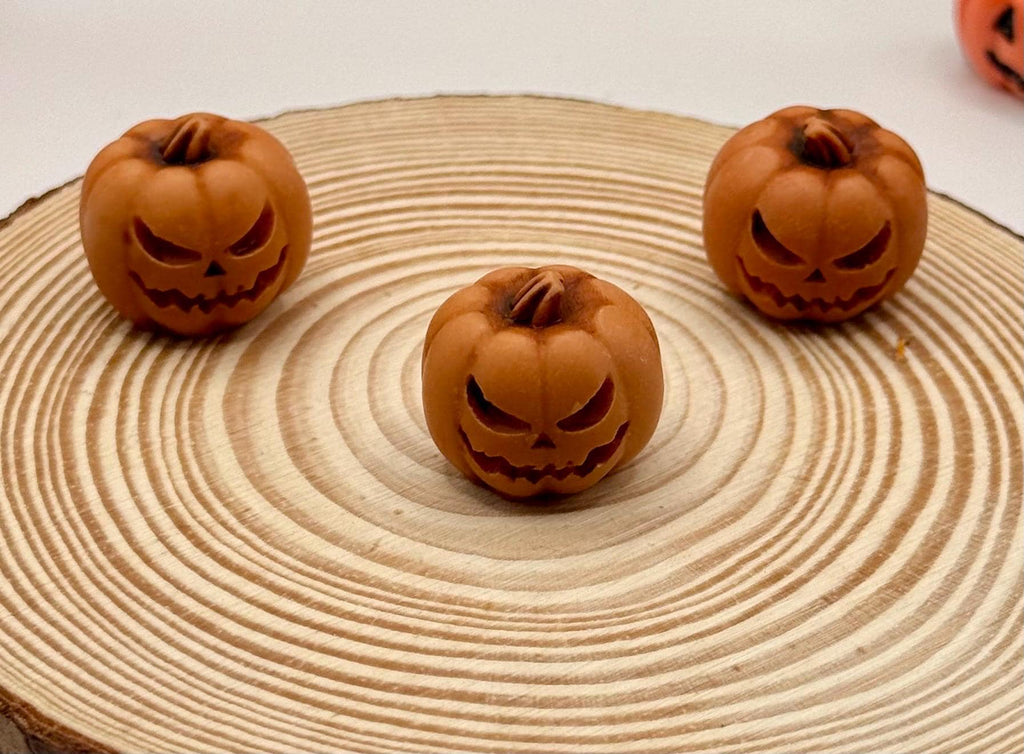 Miniature decorative Halloween wooden window frame magnets, and pumpkins